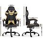Silla Gamer Lumax ROM negro/dorado