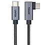 Cable Unitek USB-C a USB-C 90 grados PD 100w 1m