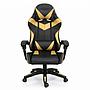 Silla Gamer ergonómica con masajes negra y dorada
