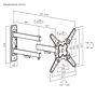Soporte de pared Brateck Full-Motion con brazo para TV hasta 43''