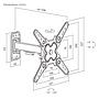 Soporte de pared Brateck Full-Motion para TV hasta 43''