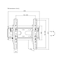 Soporte de pared Brateck inclinable para TV 23-43''