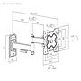 Soporte de pared Brateck Full-Motion para TV 13-32''